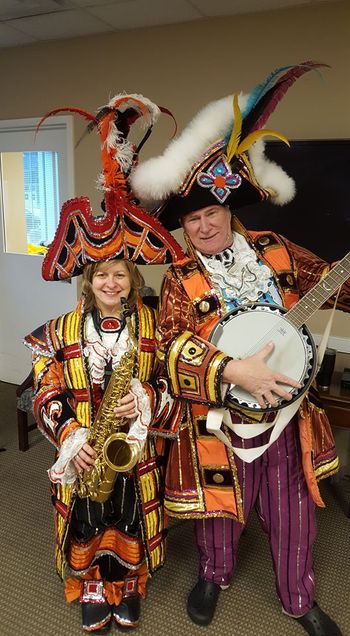 Playing Mummers music at a Senior Center - December 2016
