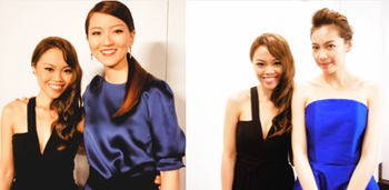 Serene Koong at Singapore Hit Awards 2013, with Joi Chua, Olivia Ong
