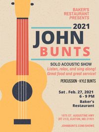 John Bunts -  Acoustic Show with percussion