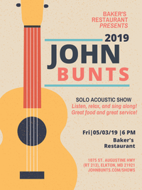 John Bunts - Solo Acoustic Show