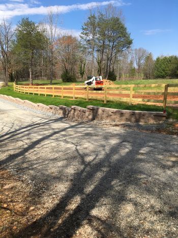 Retaining walls,  fencing
