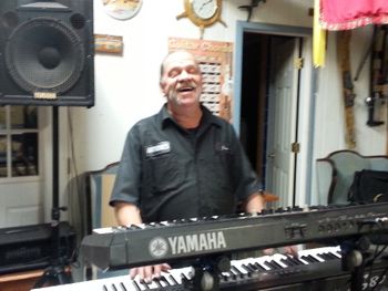 The smiling face of Jim Holt. He's mad happy to be jammin' at Hacienda del Blues
