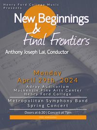 New Beginnings and Final Frontiers- HFC Spring Band Concert