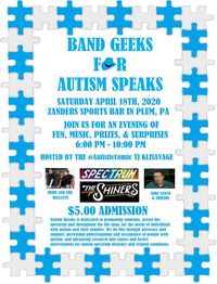 CANCELLED    Band GEEKS for Autism Speaks    Benefit concert
