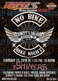 NO BIKE  Bike Night  with Triple S Harley