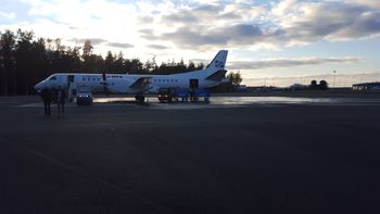 Turku airport. we were the only plane and must admit never seen an airport so small before.
