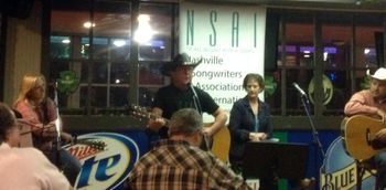 Rodger King offers a tune in his set with Tammy Siler and Roy Hale
