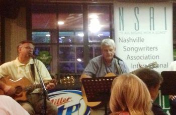 Steve Smith performing "White Oak Tree"; Mel Blaylock pictured right.
