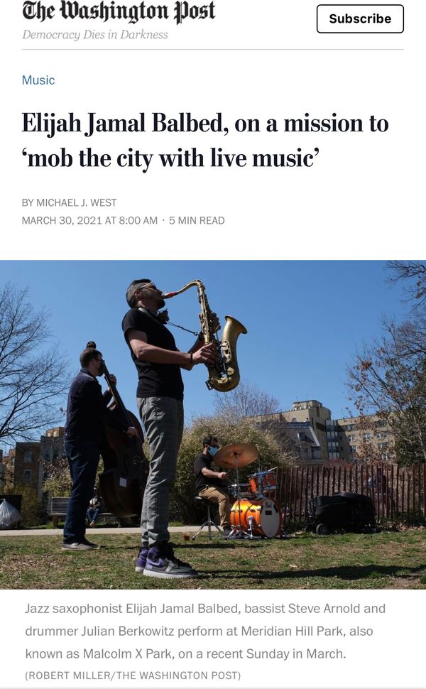 Jazz Mob DC featured in Washington Post