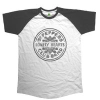 UNISEX SGT PEPPER B/W RAGLAN T-SHIRT M, L, XXL ONLY!
