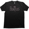 THE BEATLES UNISEX T-SHIRT: DROP T LOGO (EMBROIDERED) S, M, L, XL, XXL