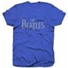 THE BEATLES Classic Logo BLUE Ladies Juniors Fit T-SHIRT NEW S M L XL official