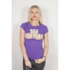 The Beatles Rhinestone 3D Logo Official Womens New Purple skinny fit T Shirt 