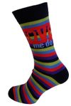 The Beatles Love Me Do Striped Socks 4-7  with free uk postage