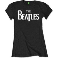 OFFICIAL BEATLES BLACK LADIES  FITTED  T Shirt FREE UK POSTAGE