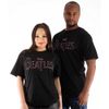 THE BEATLES UNISEX T-SHIRT: DROP T LOGO (EMBROIDERED) S, M, L, XL, XXL