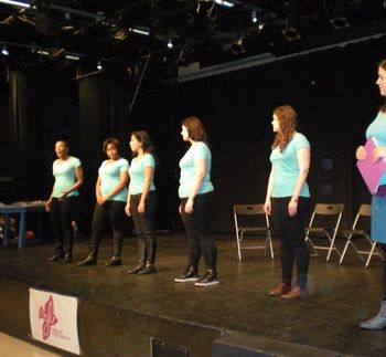 RYB Cast performs "My Body IS." for a group of NYC Middle School Students. January 16, 2013; NYC.

