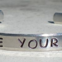 'Realize Your Beauty' Aluminum Bracelet
