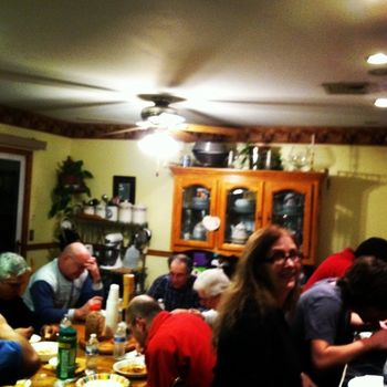 Dinner after rehearsal.
