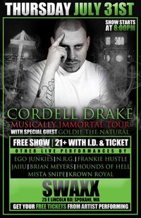  Cordell Drake Musically Immortal Tour Spokane Wa