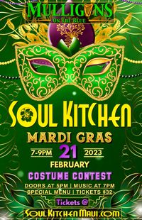 Mardi Gras 2023 - Masquerade Ball with Soul Kitchen (regular admission)