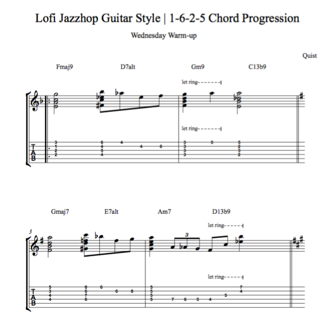 pretty guitar chord progressions