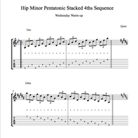 Hip Minor Pentatonic Stacked 4ths Sequence // Wednesday Warm-up 🔥  by Quist