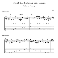 Mixolydian Pentatonic Scale Exercise // Wednesday Warm-up 🔥 by Quist