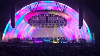 Quist (Jacob Quistgaard) at the Hollywood Bowl, August 2017 - with Bryan Ferry and Orchestra
