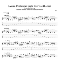 Lydian Pentatonic Scale Exercise (Licks) // Wednesday Warm-up 🔥 by Quist