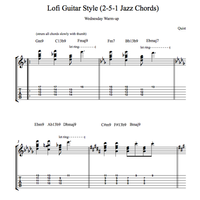 Lofi Guitar Style (2-5-1 Jazz Chords) // Wednesday Warm-up 🔥 by Quist