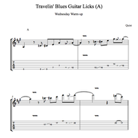 Travelin' Blues Guitar Licks (A) | Wednesday Warm-up 🔥 by Quist