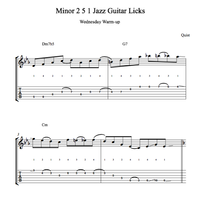 Minor 2 5 1 Jazz Guitar Licks // Wednesday Warm-up 🔥  by Quist