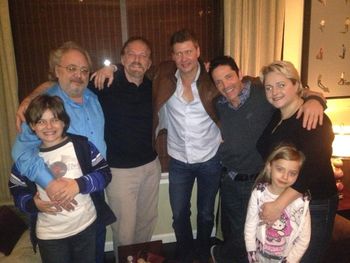 Sergey with son Alex, Jakob Nakhman, Michael Lington, Dave Koz, Valery Chipenko and dauther Valery
