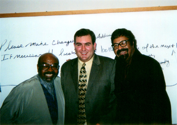 With David Baker (R) and James Moody (L) at Ravinia Music Festival, 2002.
