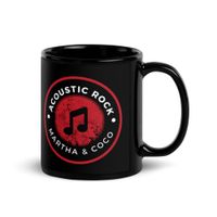 Martha and Coco Black Coffee Mug