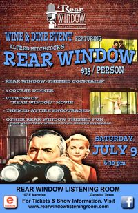 WINE & DINE featuring Alfred Hitchcock's REAR WINDOW