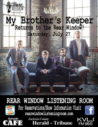 MY BROTHER'S KEEPER Returns To The Rear Window!