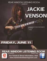 JACKIE VENSON LIVE! At The REAR WINDOW