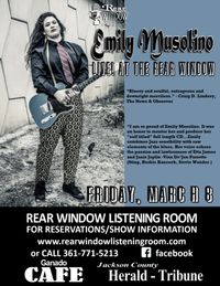 EMILY MUSOLINO LIVE! at the REAR WINDOW!