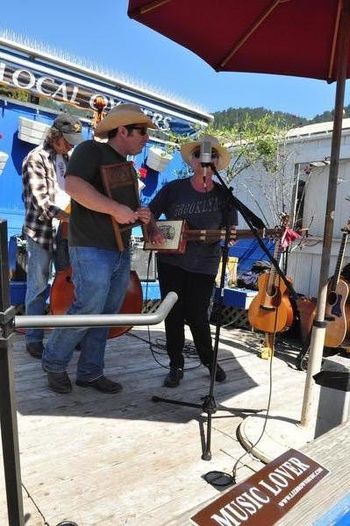 Adam Traum, Pat Campbell and Liz Brown as True Grits playing at the Sand Dollar, Stinson Beach, Ca.
