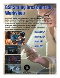 Tenable Music LLC 6th - 11th Grade DMV Student Free Work Shop - Unreal Engine