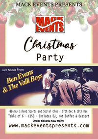 Mack Events Presents The Valli Boys Xmas Party 
