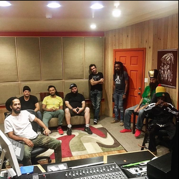 Tippy, Kiva, Moon, Drew Keys, Padraic, Teflon, Jah D, Ancient King at Aquasounds Studio St. Croix USVI
