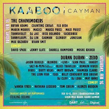 Kiva backing Shaggy at Kaboo festiival Cayman Islands
