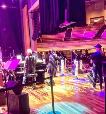 Waiting for soundcheck at The Ryman (at the right)
