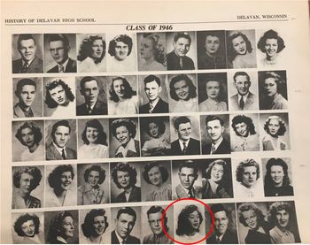 Florence Tsuru: High School Picture with Classmates
