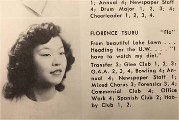 Florence Tsuru, Class of , Yearbok picture and entry
