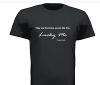 T-SHIRT: LUCKY ME, black