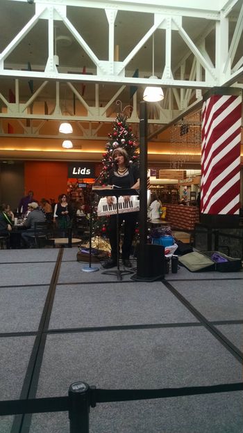 Singing at the mall
